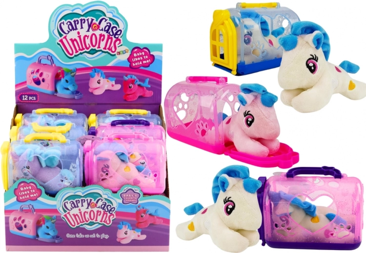 Malý jednorožec s přenoskou - Plyšová hračka