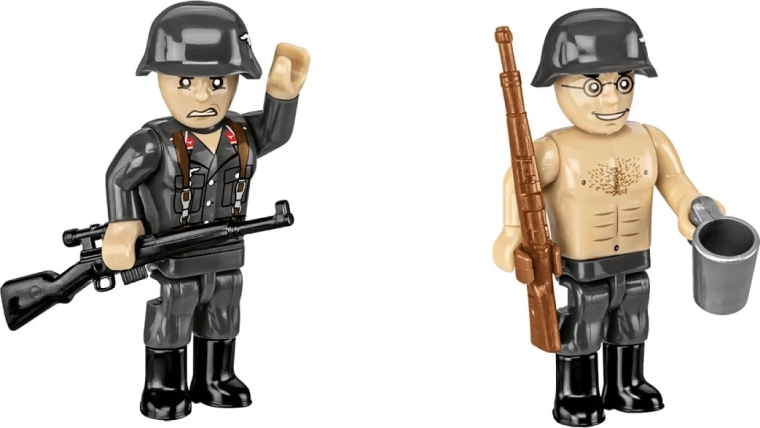 Figurky dělostřelců s doplňky