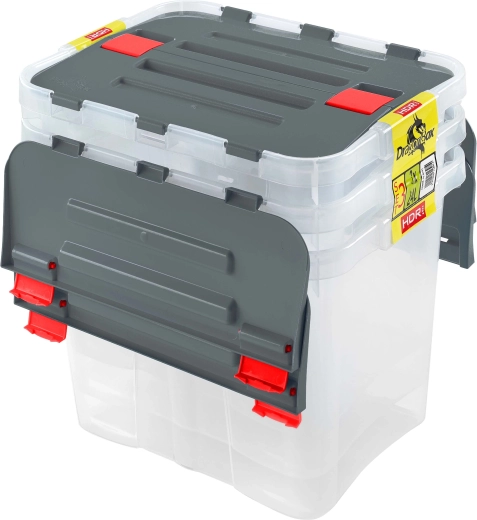 Heidrun plastové úložné boxy s víkem Dragon 24 l (3 ks)