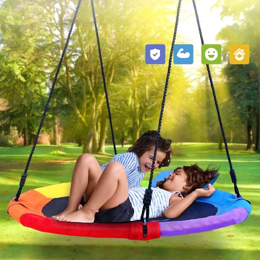 Závěsná kruhová houpačka 100 cm – bocianí hnízdo pro děti