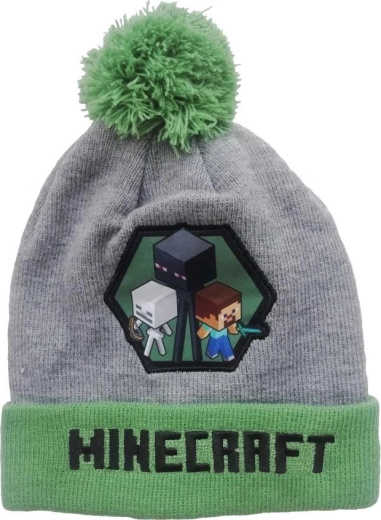 Zeleno-šedá čepice Minecraft – Velikost: 52