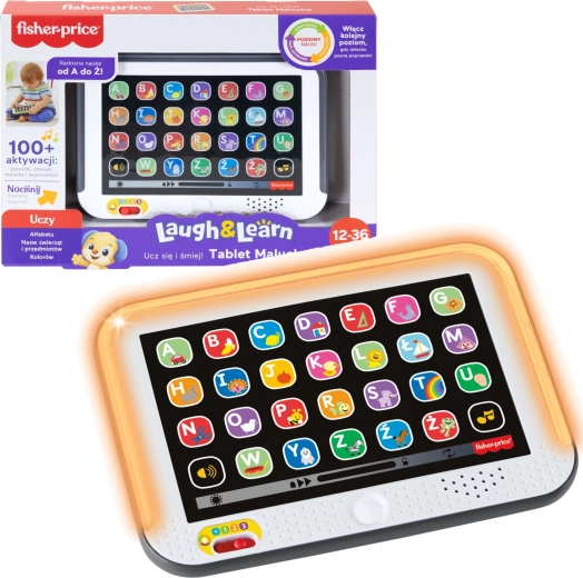 Interaktivní vzdělávací tablet pro nejmenší Fisher-Price s více než 100 zvuky (polsky)
