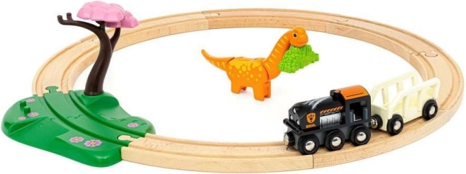 Kruhová dřevěná trať pro snadné hraní