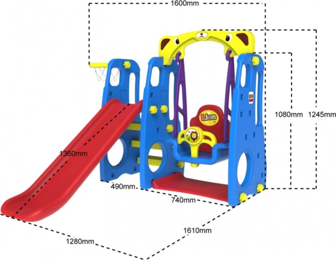 Basketbalový koš s míčkem pro aktivní zábavu