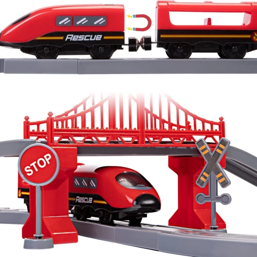 Elektrický vlak se zvuky a magnetickými spojkami