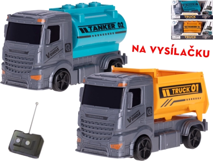 RC nákladní auto 13 cm, 27 MHz – cisterna nebo sklápěčka