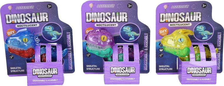 Dinosaurus s kostrou svítící ve tmě - 1 kus