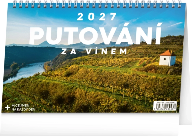 Notique stolní kalendář Putování za vínem 2027 (23,1 × 14,5 cm)