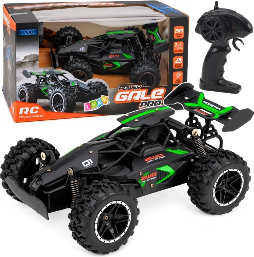 Terénní RC auto 1:18 2,4 GHz, černo-zelené, až 15 km/h