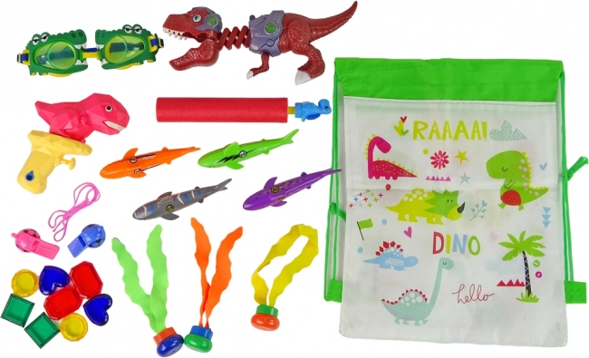Dětská potápěčská sada s dinosaury do vody a bazénu