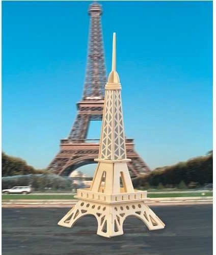 Woodcraft dřevěné 3D puzzle eiffelova věž