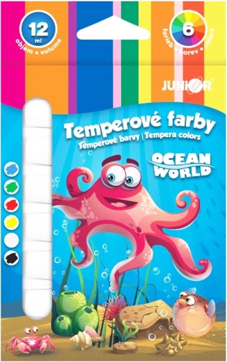 Temperové barvy ocean world 6×12 ml sada