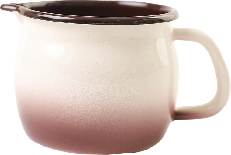 Smaltovaný hrnek s výlevkou 0,8 l Capuccino, průměr 10 cm
