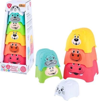 PlayGo zvířecí věž – plastová hračka pro děti od 3 let