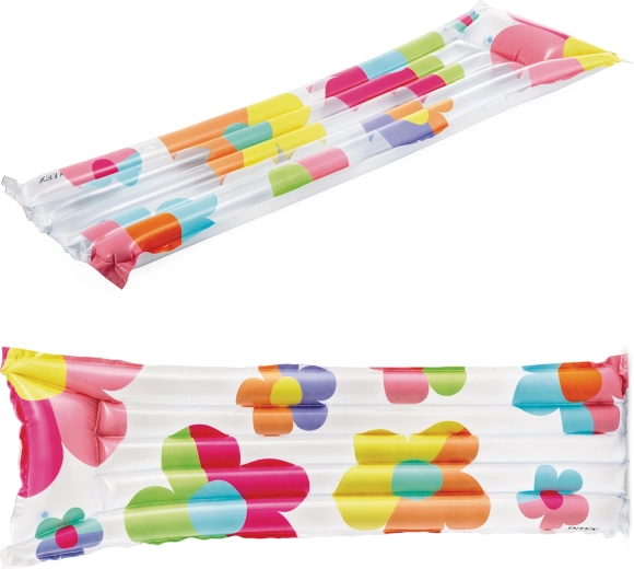Nafukovací lehátko do vody s květinami INTEX 183 × 69 cm