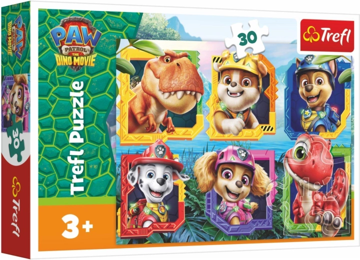 Puzzle Tlapková patrola Paw Patrol Dino Movie dinosauří ostrov 30 dílků