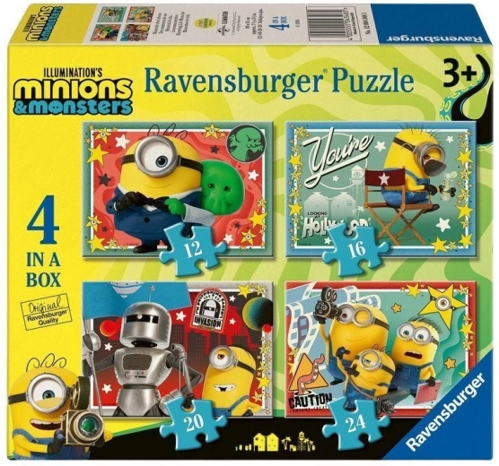Ravensburger puzzle Mimoni a monstra 4 v 1 (12, 16, 20, 24 dílků)