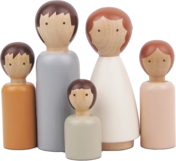 Le Toy Van dřevěná rodina figurek do domečku pro panenky (5 postav)