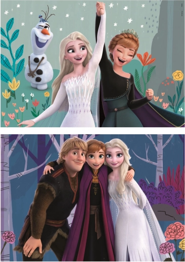 Educa dřevěné puzzle Frozen, 2×25 dílků