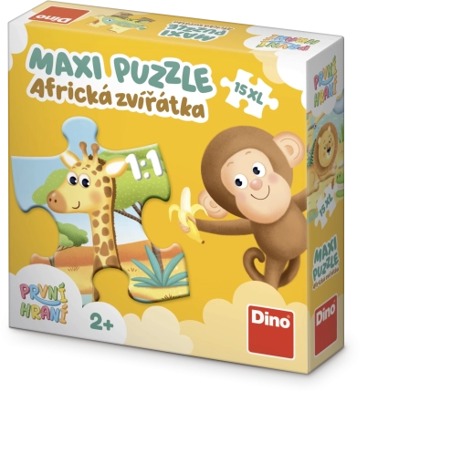Dino maxi baby puzzle První hraní Africká zvířátka 15 dílků
