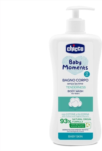 Chicco Baby Moments Tenderness šampon na tělo s dávkovačem 500 ml