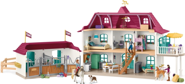 Schleich Horse Club venkovský dům a stáj u jezera
