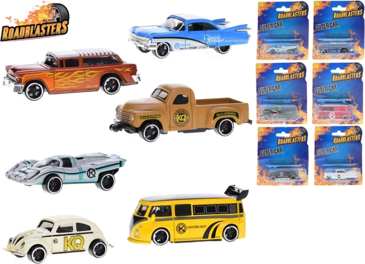 Kovové sportovní autíčko ROADBLASTERS 7 cm s volným chodem