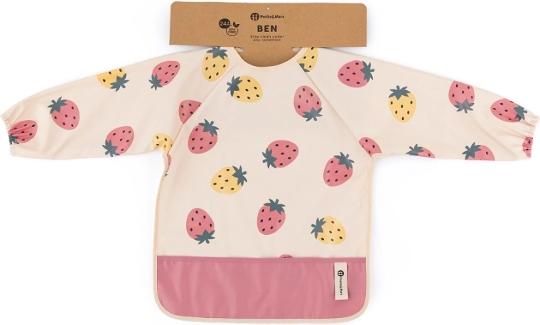 Petite&Mars bryndák s dlouhým rukávem ben beige strawberries