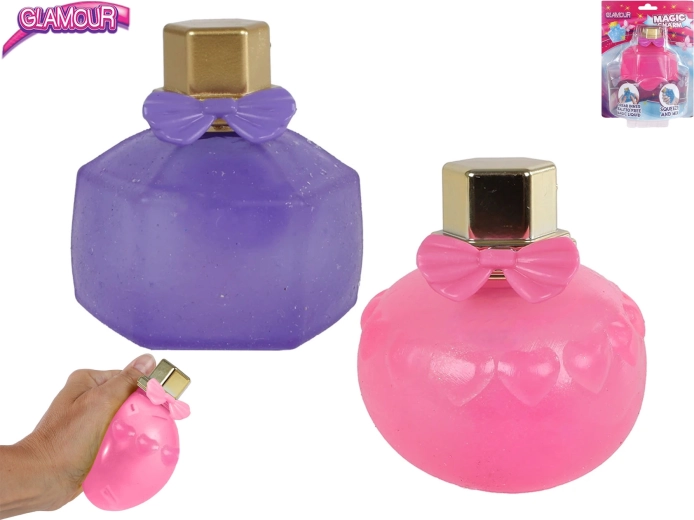 Glamour natahovací míček ve tvaru parfémové lahvičky 8 cm