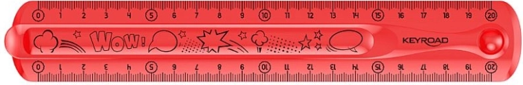 Pravítko KEYROAD Flexi 20 cm červené