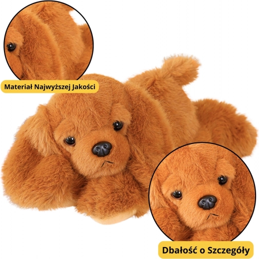 Plyšový pes Cocker Spaniel s váženými tlapky hnědý 30cm