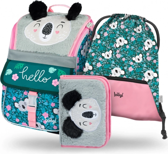Baagl 3dílný set Zippy Baby Koala: školní aktovka, penál, sáček