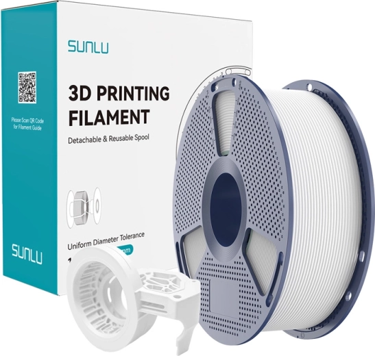 Vysokorychlostní matný filament SUNLU PETG – bílý