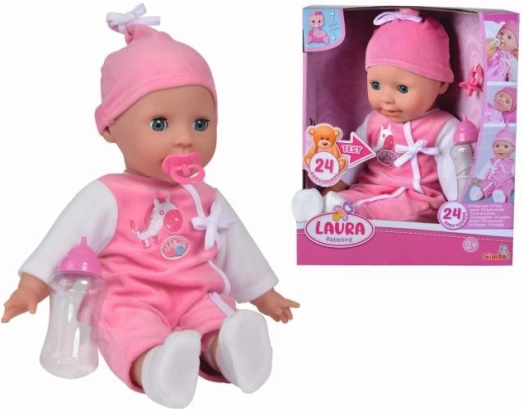 Panenka Laura s dětským žvatláním 38 cm