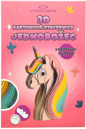 3D kartonová stavebnice jednorožce