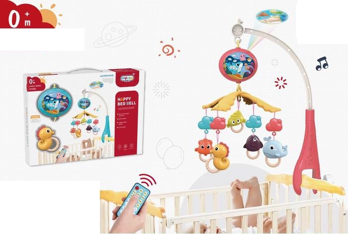 Kolotoč nad postýlku s dálkovým ovládáním a projektorem