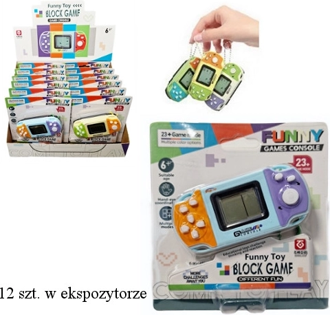 Elektronická klíčenka – mini herní konzole s 23 hrami