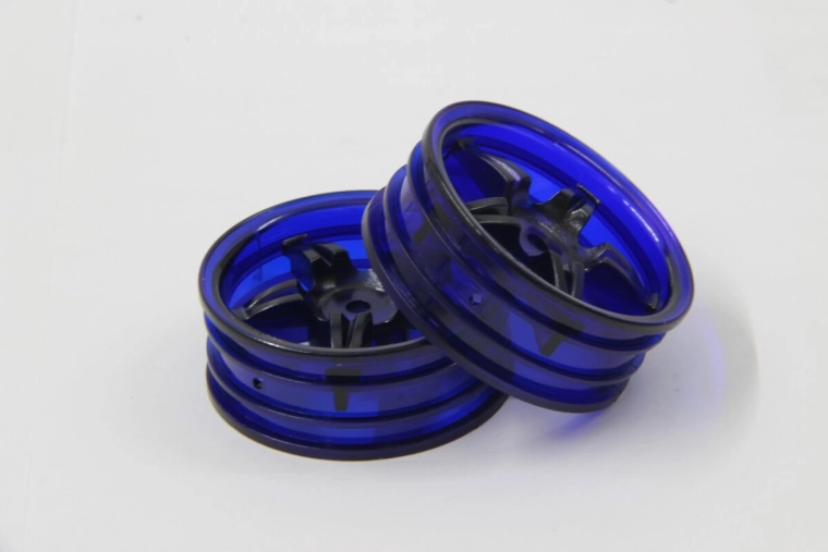 Disk kola Tamiya pětipaprskový neonově modrý 22 mm