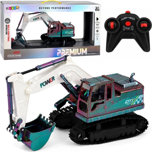 Pásový dálkově ovládaný bagr RC chameleon se světly 1:14