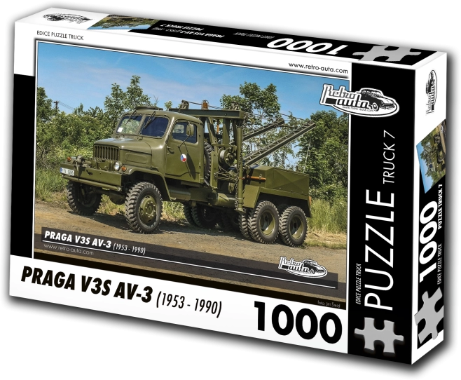 Puzzle Retro-auta TRUCK č. 7 PRAGA V3S AV-3 1000 dílků