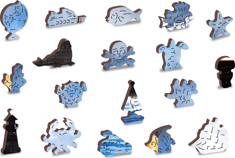 Unikátně tvarované dílky s laserovými detaily