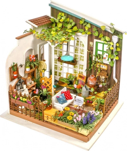 RoboTime miniatura domečku – zahradní terasa DIY stavebnice s LED