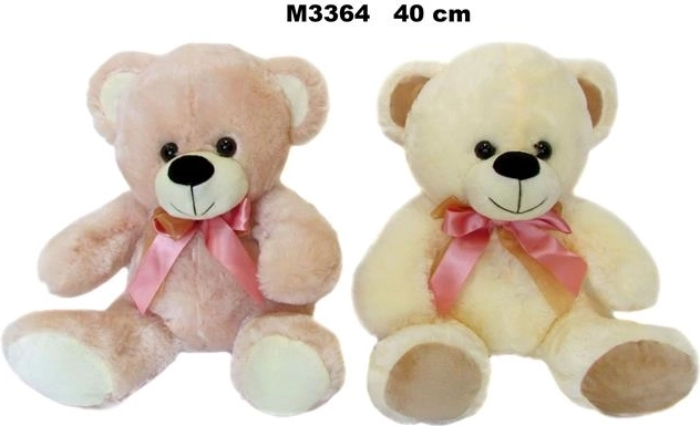Plyšový medvídek s mašlí 40 cm - 1 kus
