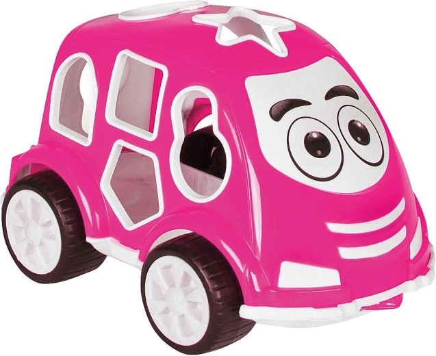 Roztomilý design autíčka v růžové barvě