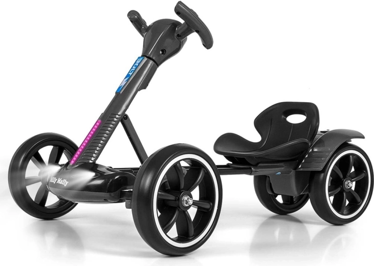 Elektrická motokára Milly Mally Bolt s dálkovým ovládáním a LED efekty, černá