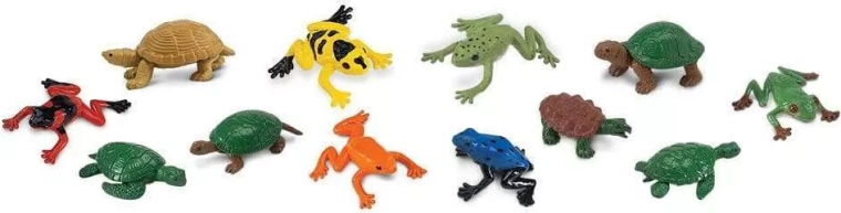 Safari Ltd. figurky žáby a želvy - 48 ks
