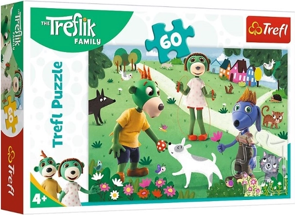 Puzzle Trefliki Veselý den 60 dílků