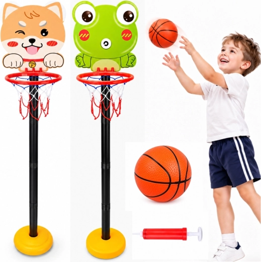 Dětský nastavitelný basketbalový koš se zvířecím motivem 110 cm - 1 kus