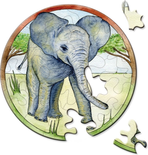 Curiosi kulaté puzzle Picoli slon 33 dílků