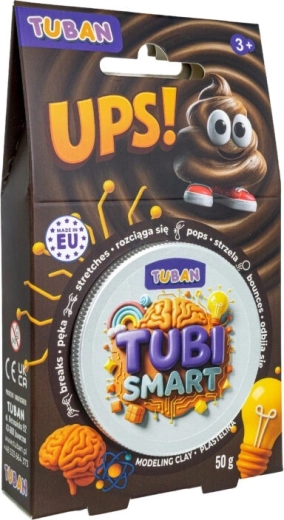 Plastelína Tubi Smart hnědá s třpytkami 50 g